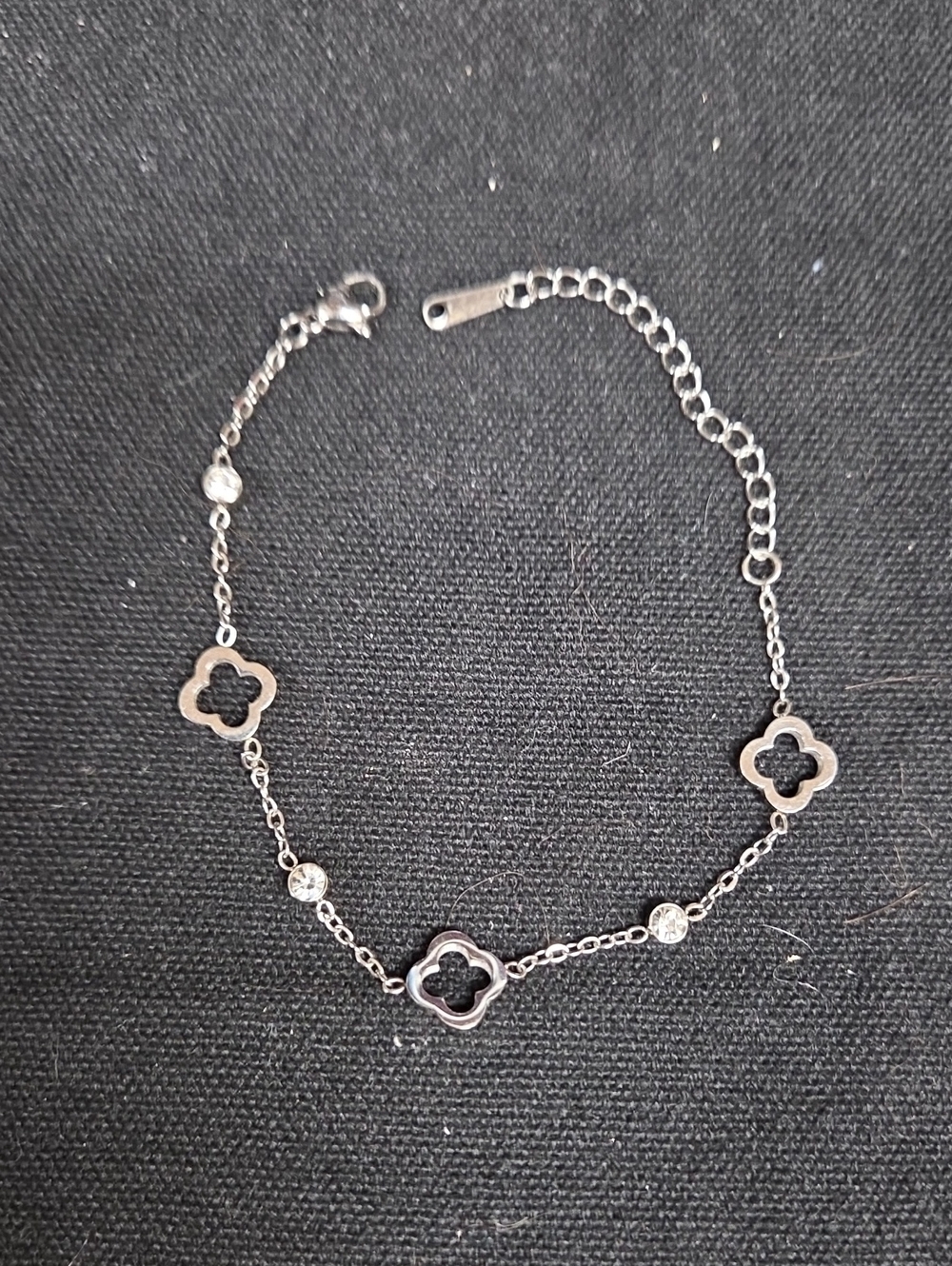 Silver Clover Link Bracelet - Women Jewelry